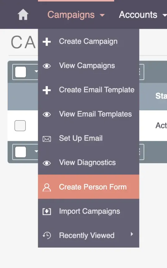 SuiteCRM create person form