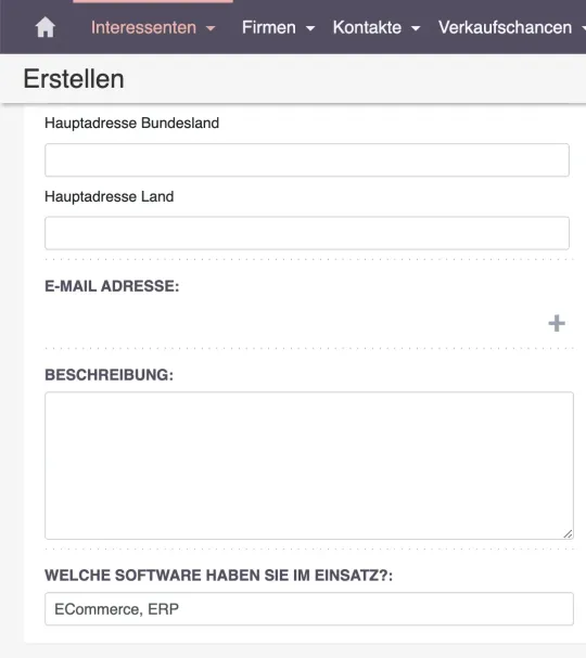 SuiteCRM felder neues textfeld hinzugefuegt