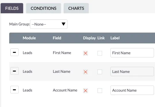 SuiteCRM fields display