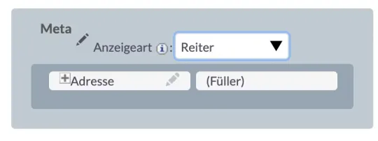 suitecrm anzeigeart reiter