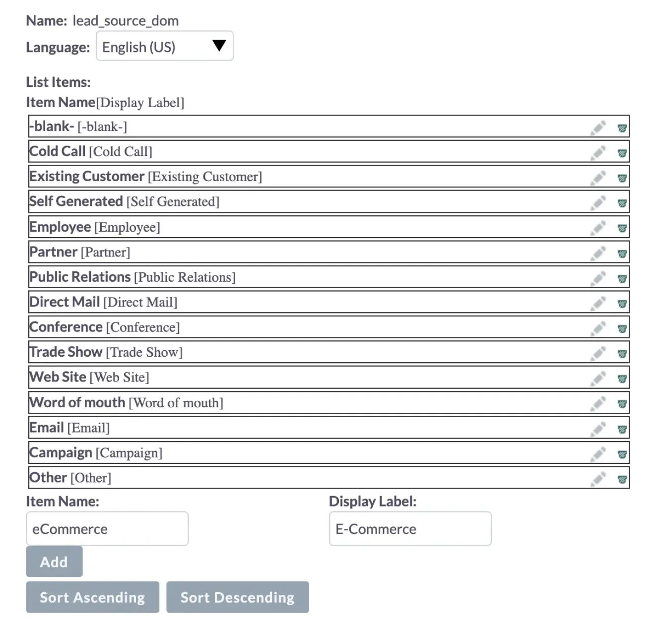 add new item to drop down list