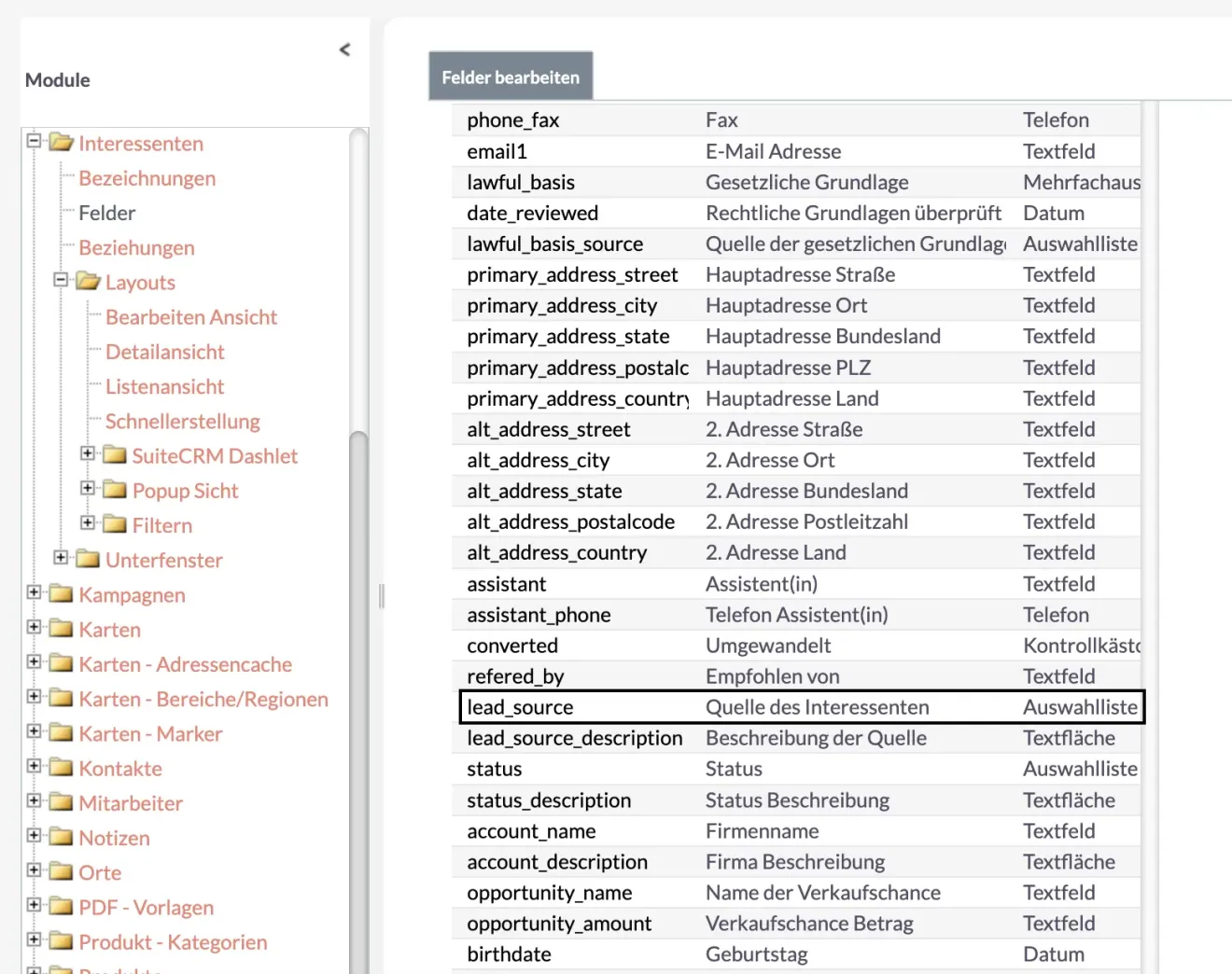 bearbeiten sie das dropdown feld