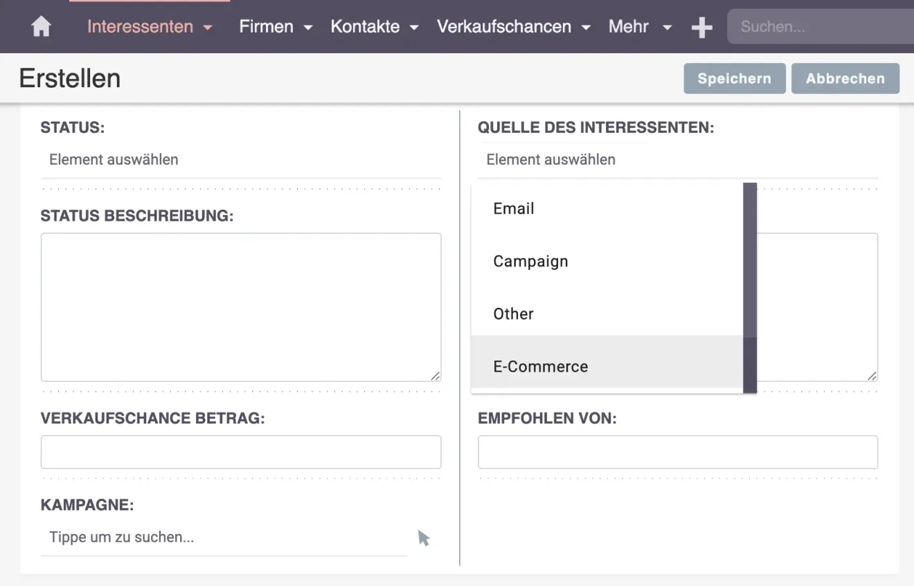 quelle des interessenten ecommerce
