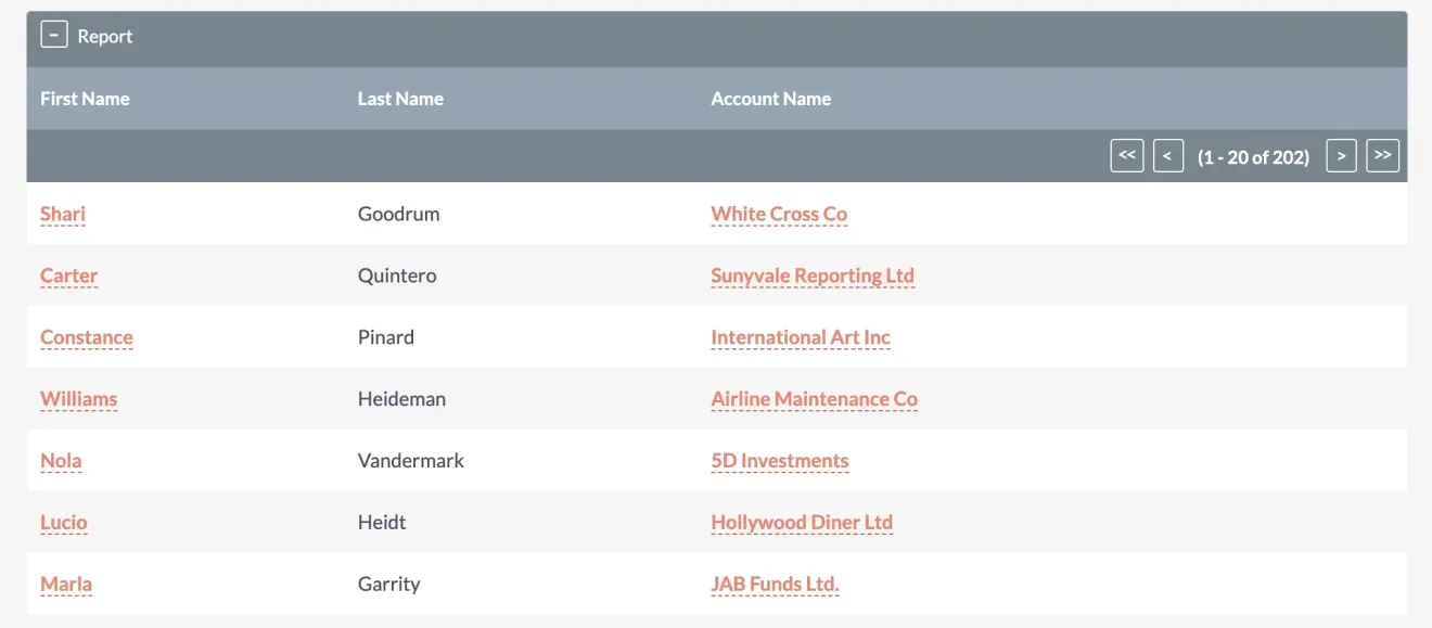 SuiteCRM fields link report
