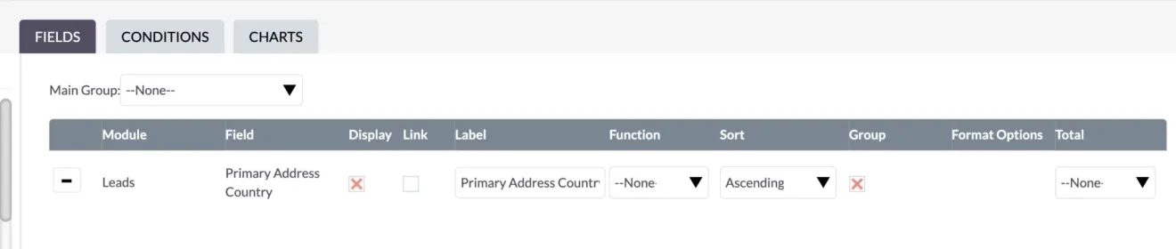 SuiteCRM Grouping Data