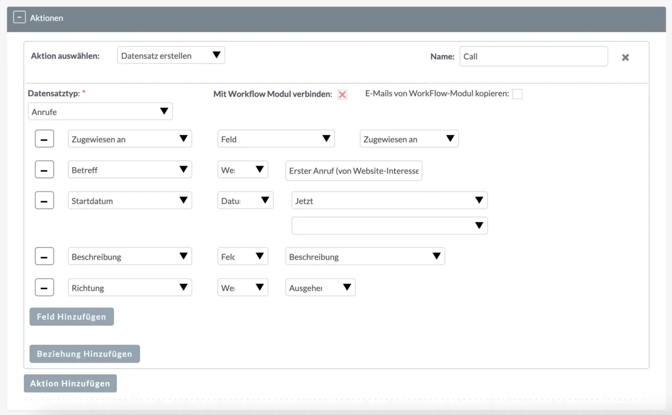 suitecrm feld hinzufuegen