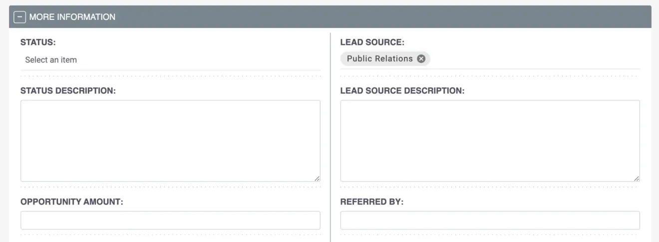 SuiteCRM test and deploy lead source