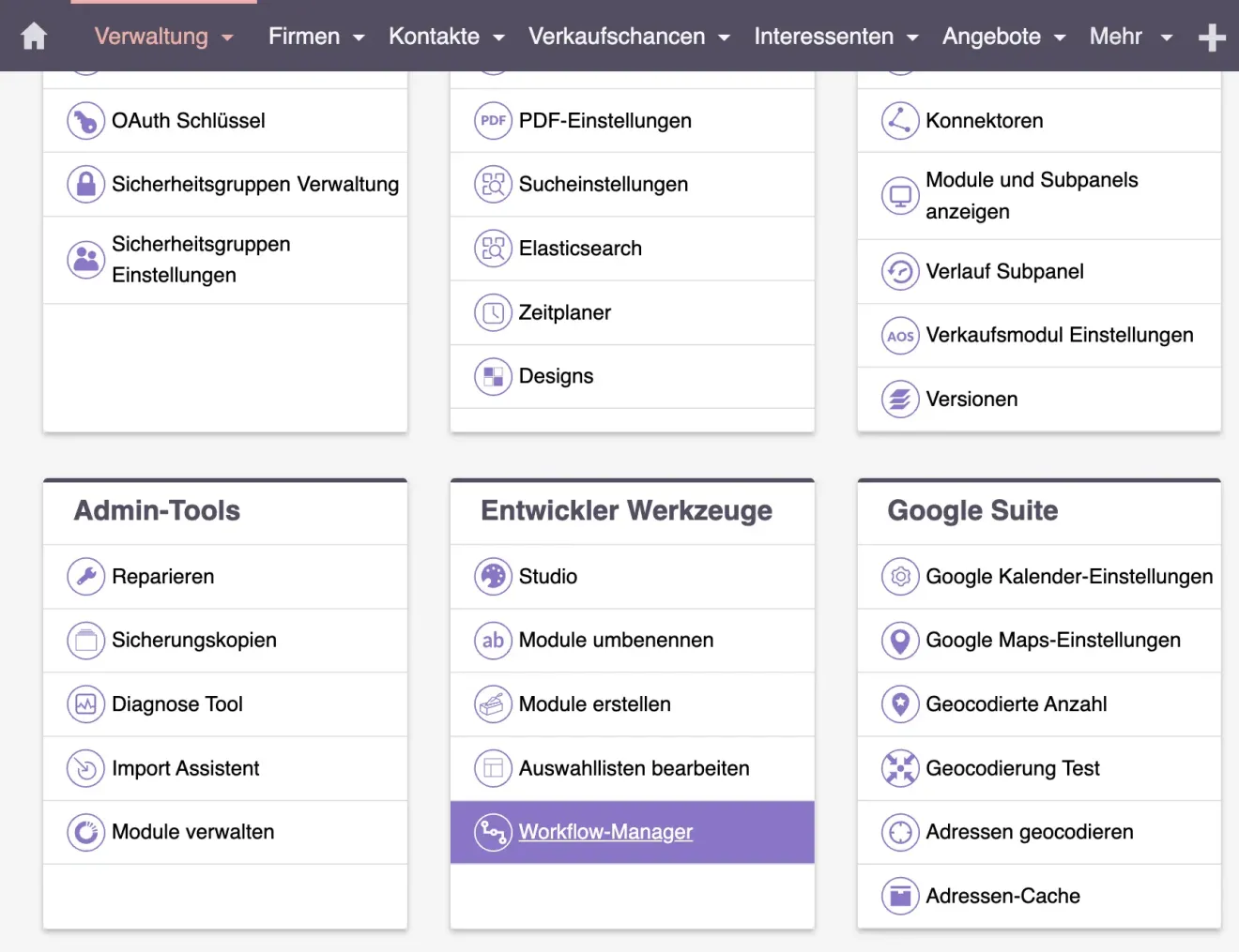 SuiteCRM Workflow Manager DE