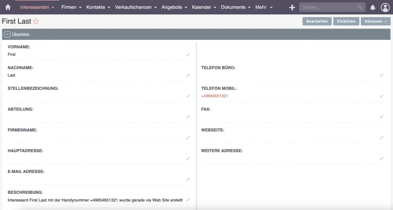 suitecrm testen und bereitstellen ergebnisse