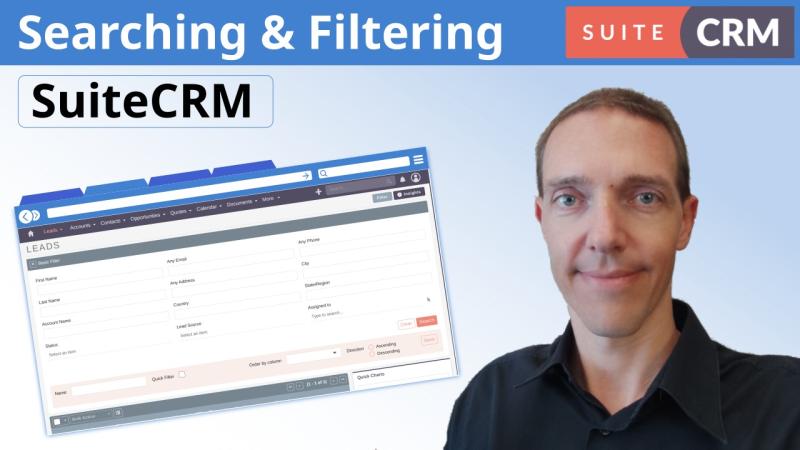 SuiteCRM Tutorial: Use Search and Filters 